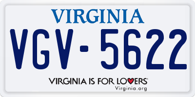 VA license plate VGV5622