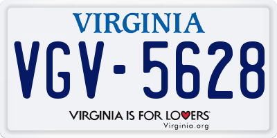 VA license plate VGV5628