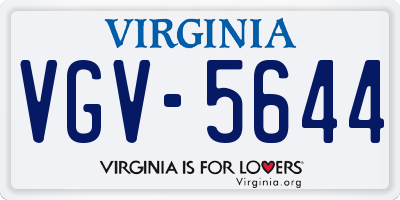 VA license plate VGV5644