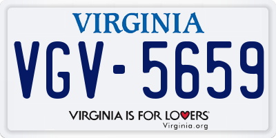 VA license plate VGV5659