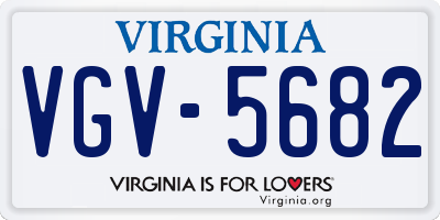VA license plate VGV5682