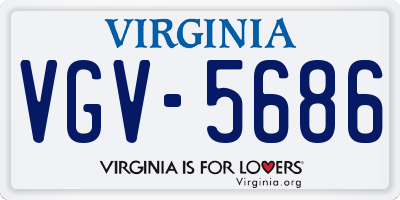 VA license plate VGV5686