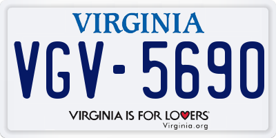 VA license plate VGV5690