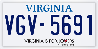VA license plate VGV5691