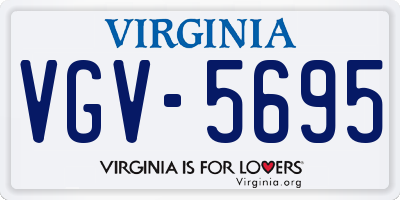 VA license plate VGV5695