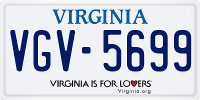 VA license plate VGV5699