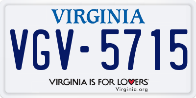 VA license plate VGV5715