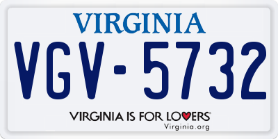 VA license plate VGV5732