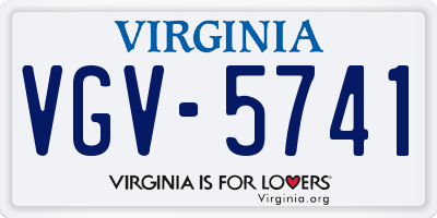 VA license plate VGV5741