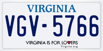 VA license plate VGV5766