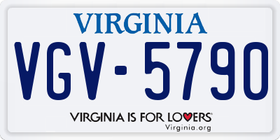 VA license plate VGV5790