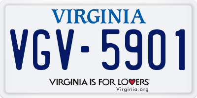 VA license plate VGV5901