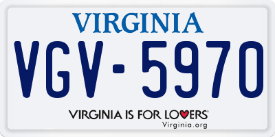 VA license plate VGV5970