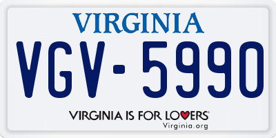 VA license plate VGV5990