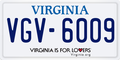 VA license plate VGV6009