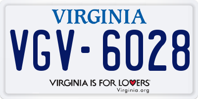 VA license plate VGV6028
