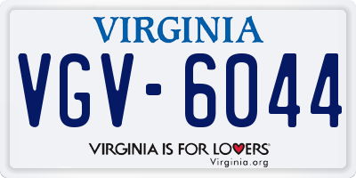 VA license plate VGV6044
