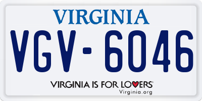 VA license plate VGV6046