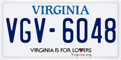 VA license plate VGV6048