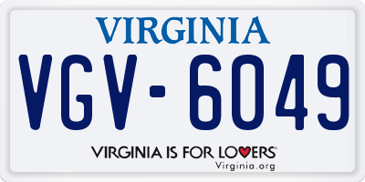 VA license plate VGV6049