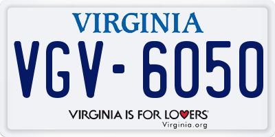VA license plate VGV6050
