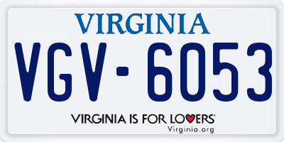 VA license plate VGV6053