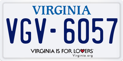 VA license plate VGV6057