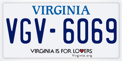 VA license plate VGV6069