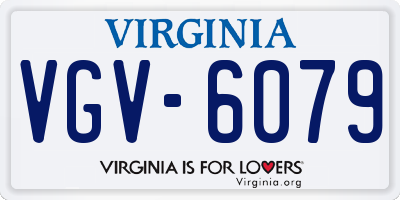 VA license plate VGV6079