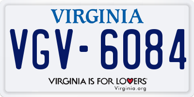 VA license plate VGV6084