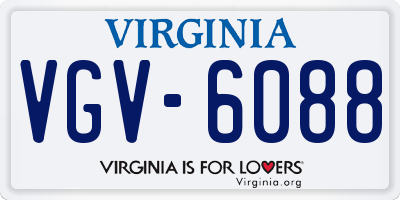 VA license plate VGV6088