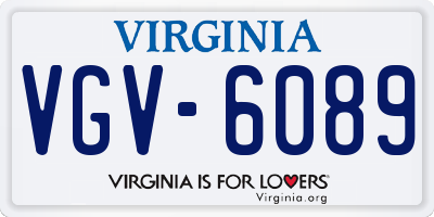 VA license plate VGV6089