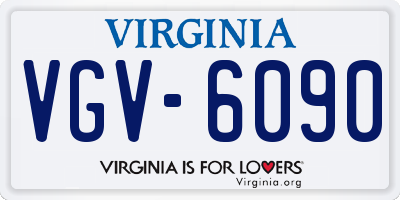 VA license plate VGV6090