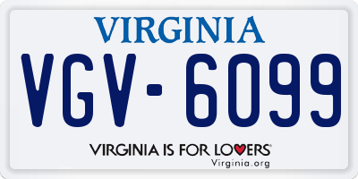 VA license plate VGV6099