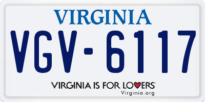 VA license plate VGV6117