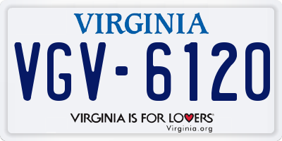 VA license plate VGV6120