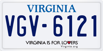 VA license plate VGV6121