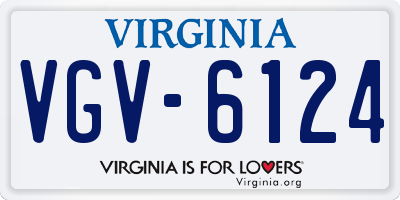 VA license plate VGV6124