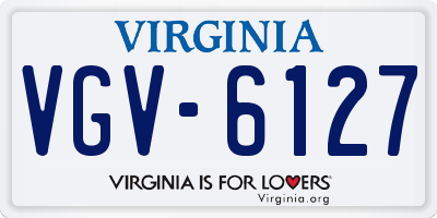 VA license plate VGV6127