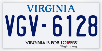 VA license plate VGV6128