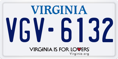 VA license plate VGV6132