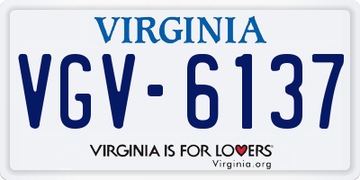 VA license plate VGV6137