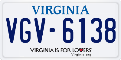 VA license plate VGV6138