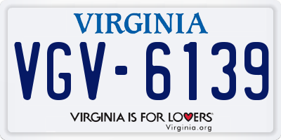VA license plate VGV6139