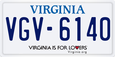 VA license plate VGV6140