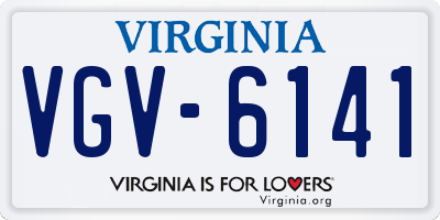 VA license plate VGV6141