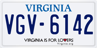 VA license plate VGV6142