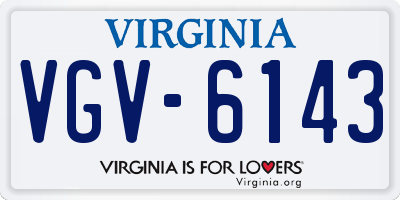 VA license plate VGV6143
