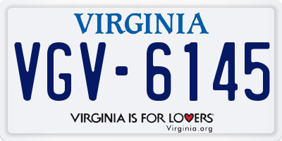 VA license plate VGV6145