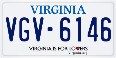 VA license plate VGV6146